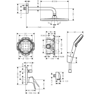 Ảnh Sen tắm âm tường Hansgrohe 27958000 2