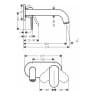 Vòi chậu gắn tường Hansgrohe 71576007+13622180 2