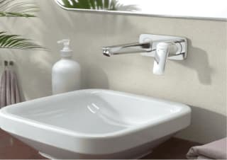 Ảnh Vòi chậu gắn tường Hansgrohe 71220007+13622180 3