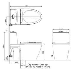 Ảnh Bồn cầu 1 khối Inax AC-902VN 5