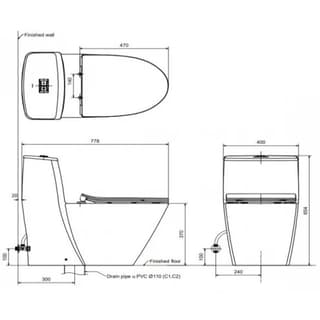 Ảnh Bồn cầu 1 khối Inax AC-919VRN 2