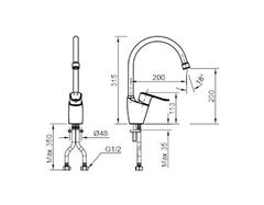 Ảnh Vòi rửa bát Inax SFV-2011S 3