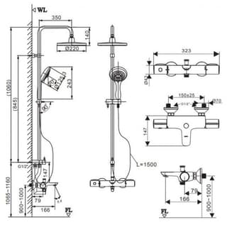 Ảnh Sen tắm cây Inax BFV-3415T-3C 2