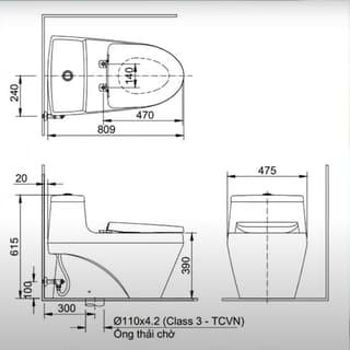 Ảnh Bồn cầu 1 khối Inax AC-1035VN 4