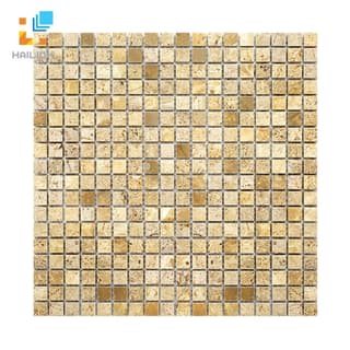 Ảnh Gạch Mosaic đá HLMST330284 màu nâu vàng 1