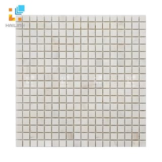 Ảnh Gạch Mosaic đá tự nhiên HLMST330283 màu trắng sữa 1