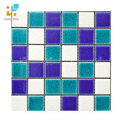 Ảnh Gạch Mosaic HLMST330355 màu xanh - trắng 1