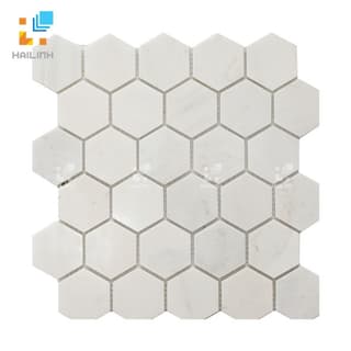 Ảnh Gạch Mosaic HLMST330302 men đá lục giác 1