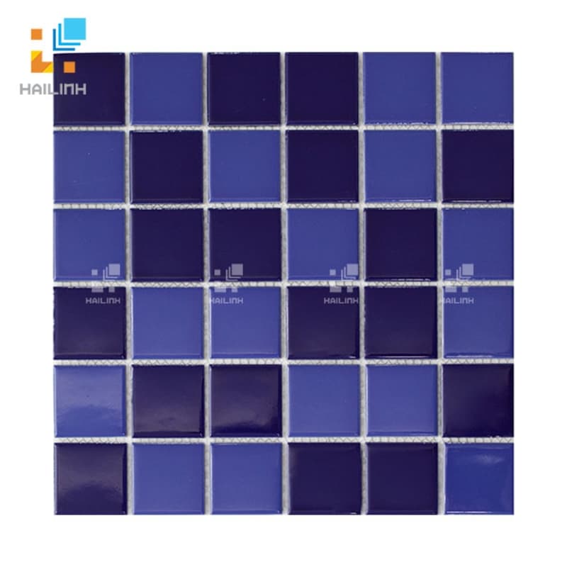 Gạch Mosaic HLMST330351 gốm rạn màu xanh