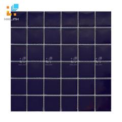 Ảnh Gạch Mosaic HLMST330386 gốm trơn màu xanh đậm 1
