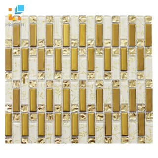 Ảnh Gạch Mosaic HLMST330407 màu vàng 1