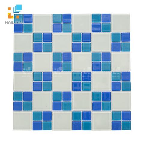Gạch Mosaic HLMST330396 màu xanh trắng