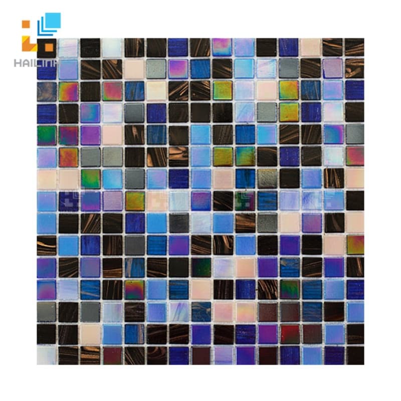 Gạch Mosaic thủy tinh HLMST330388 họa tiết xà cừ