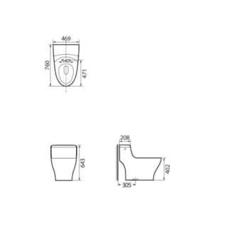 Ảnh Bồn cầu 1 khối Roca A349487000 2