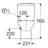 Bồn cầu 2 khối Roca A3424C3000 2