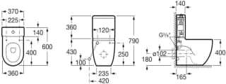 Ảnh Bồn cầu 2 khối Roca A342248000 2