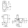 Bồn cầu 2 khối Roca A34224L000 3