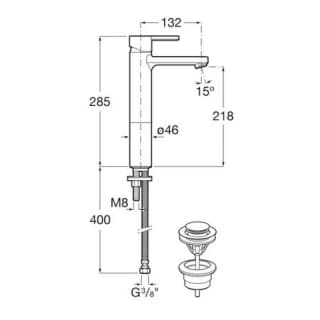 Ảnh Vòi chậu nóng lạnh Roca đặt bàn A5A3796C00 2