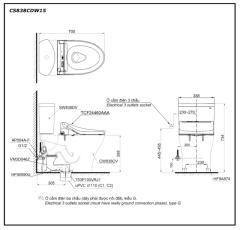 Ảnh Bồn cầu điện tử TOTO CS838CDW15 2