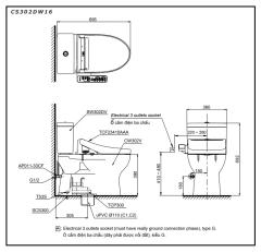 Ảnh Bồn cầu điện tử TOTO CS302DW16 2
