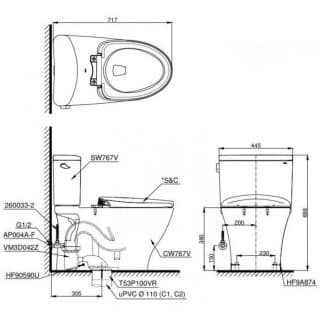 Ảnh Bồn cầu điện tử TOTO CS767RW18 2