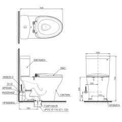 Ảnh Bồn cầu điện tử TOTO CS769CDRW23 2