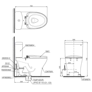 Ảnh Bồn cầu điện tử TOTO CS769CDRW23 2