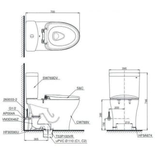 Ảnh Bồn cầu điện tử TOTO CS769DRW18 2