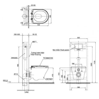 Ảnh Bồn cầu thông minh TOTO CW162/TC384CVK/WH172A/MB174P 2