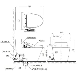 Ảnh Bồn cầu điện tử TOTO MS625CDW23 2