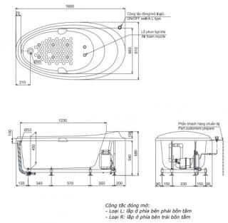 Ảnh Bồn tắm Ngọc Trai TOTO PPYB1610RHPTE 2