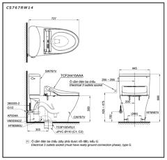 Ảnh Bồn cầu điện tử TOTO CS767RW14 2