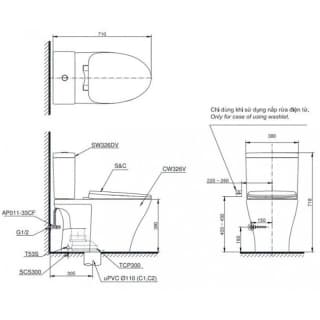 Ảnh Bồn cầu 2 khối TOTO CS326DE2 4