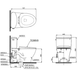 Ảnh Bồn cầu 2 khối TOTO CS767RT10 2