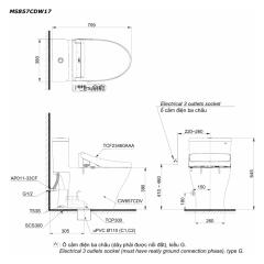 Ảnh Bồn cầu điện tử TOTO MS857CDW17 2