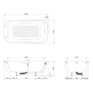 Ảnh Bồn tắm đặt sàn TOTO PJY1886HPWMGE/TVBF412 2