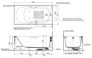 Ảnh Bồn tắm nhựa TOTO PAY1515VC/TVBF411 2