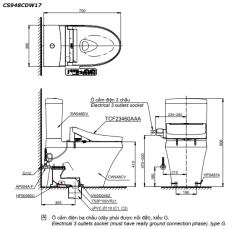 Ảnh Bồn cầu điện tử TOTO CS948CDW17 2