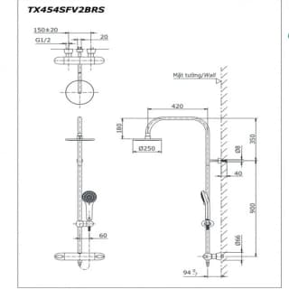 Ảnh Sen cây nhiệt độ TOTO TX454SFV2BRN 2
