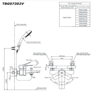Ảnh Sen tắm nóng lạnh TOTO TBG07302VA 2
