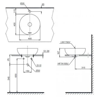 Ảnh Chậu rửa đặt bàn TOTO LT1706 2