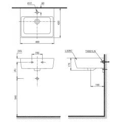 Ảnh Chậu rửa treo tường TOTO LT328C 3