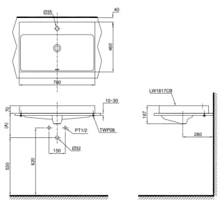 Ảnh Chậu rửa đặt bàn TOTO LW1617 2