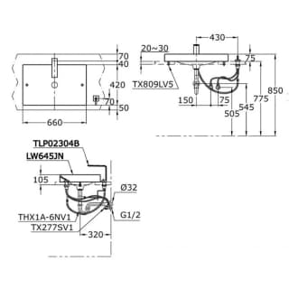 Ảnh Chậu rửa đặt bàn TOTO LW645JNW/F 3