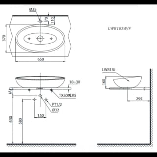 Ảnh Chậu rửa đặt bàn TOTO LW818JW/F 2