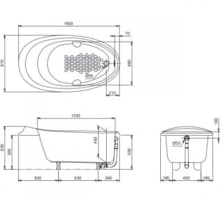 Ảnh Bồn tắm Ngọc Trai TOTO PPY1610PTE#S 2