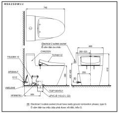 Ảnh Bồn cầu điện tử TOTO MS625DW11 2