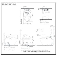 Ảnh Bồn cầu thông minh TOTO CS902VT/T53P100VR 2