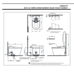 Ảnh Bồn cầu thông minh TOTO CS911VT/TCF87320GAA/T53P100VR 2