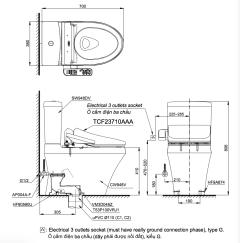Ảnh Bồn cầu điện tử TOTO CS948DW18 2